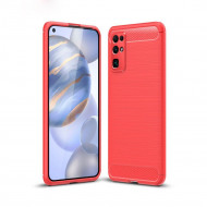 Чехол-накладка Carbon Fibre для Honor 30 (красный)