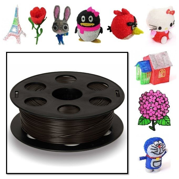 Нить ABS пластика для 3D ручек - 10 метров (Горячий шоколад)