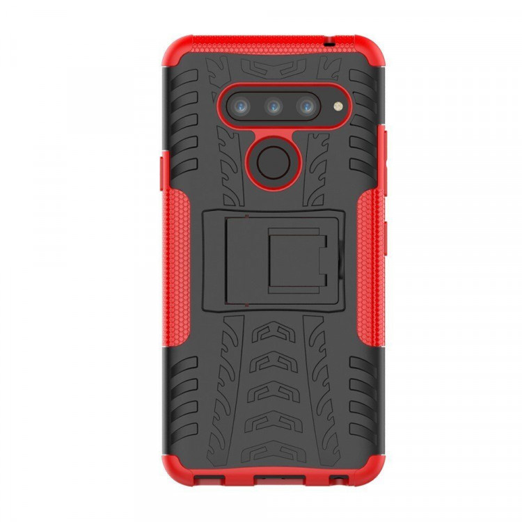 Чехол Hybrid Armor для LG V40 ThinQ (черный + красный)