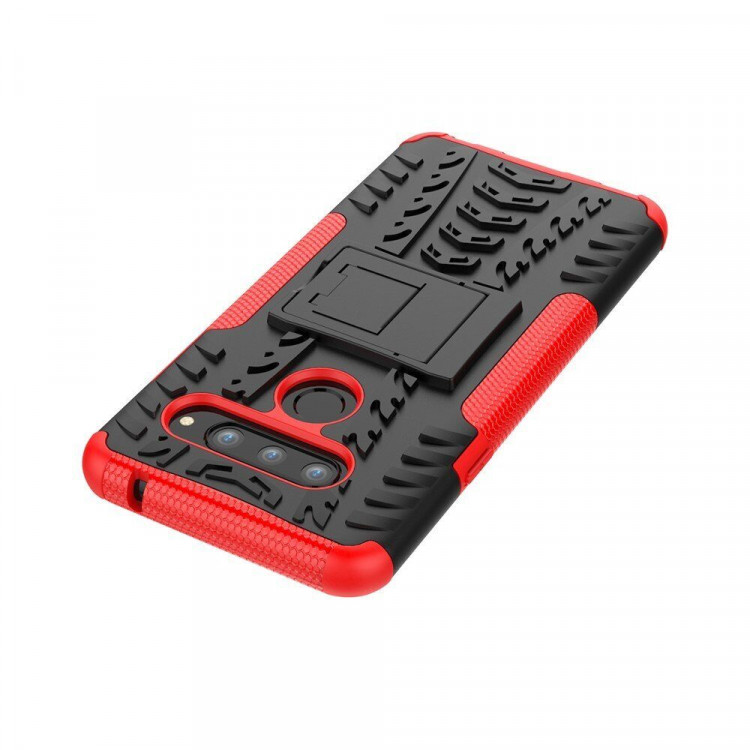 Чехол Hybrid Armor для LG V40 ThinQ (черный + красный)