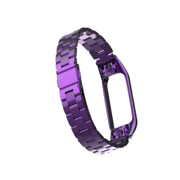 Стальной браслет для Xiaomi Mi Band 3 (фиолетовый) Стальной браслет для Xiaomi Mi Band 3 (фиолетовый)