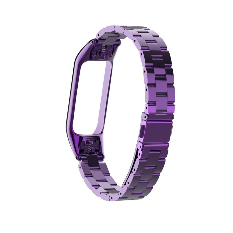 Стальной браслет для Xiaomi Mi Band 3 (фиолетовый)