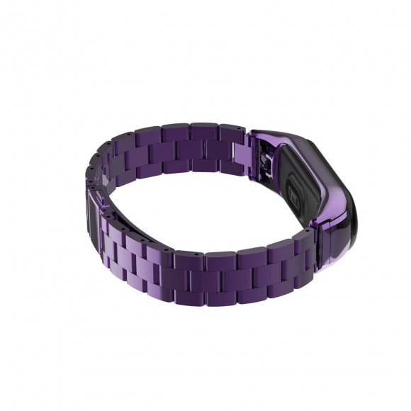 Стальной браслет для Xiaomi Mi Band 3 (фиолетовый) Стальной браслет для Xiaomi Mi Band 3 (фиолетовый)