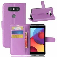 Чехол с визитницей для LG Q8 (фиолетовый)