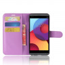 Чехол с визитницей для LG Q8 (фиолетовый)