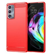 Чехол-накладка Carbon Fibre для Motorola Edge 20 (красный)