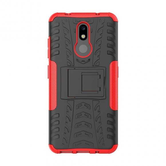 Чехол Hybrid Armor для Nokia 3.2 (черный + красный)