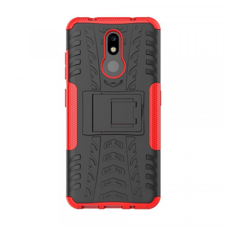 Чехол Hybrid Armor для Nokia 3.2 (черный + красный)