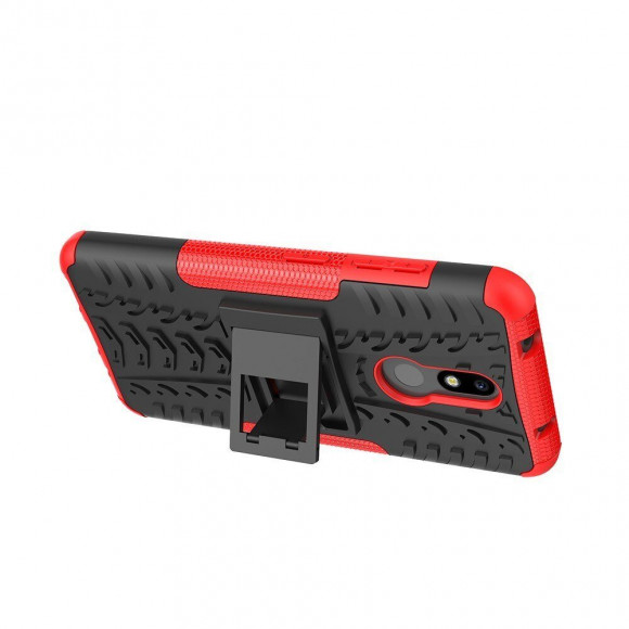Чехол Hybrid Armor для Nokia 3.2 (черный + красный)