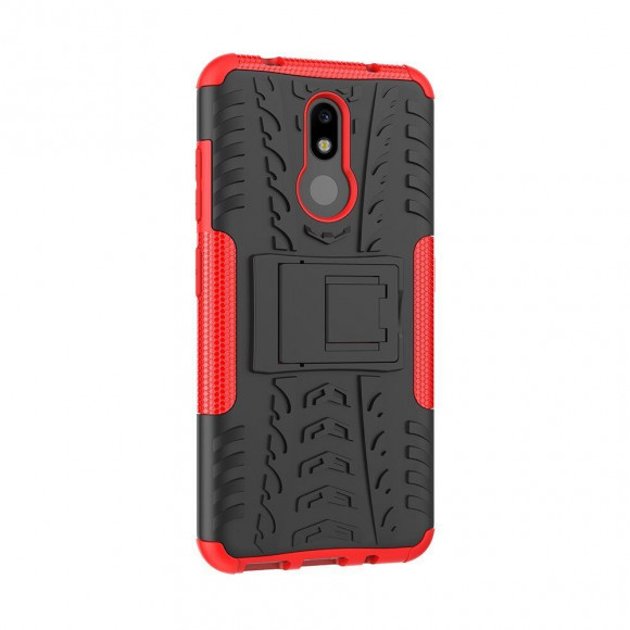 Чехол Hybrid Armor для Nokia 3.2 (черный + красный)