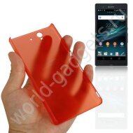 Тонкий пластиковый чехол для Sony Xperia Z (красный) Тонкий пластиковый чехол для Sony Xperia Z (красный)