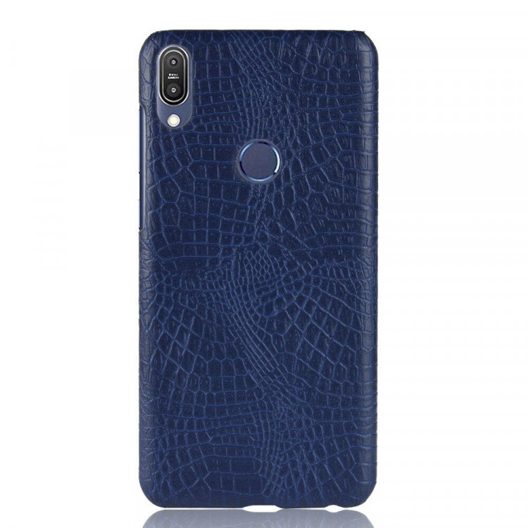 Чехол Crocodile Texture для Asus Zenfone Max Pro (M1) ZB601KL / ZB602KL (темно-синий)