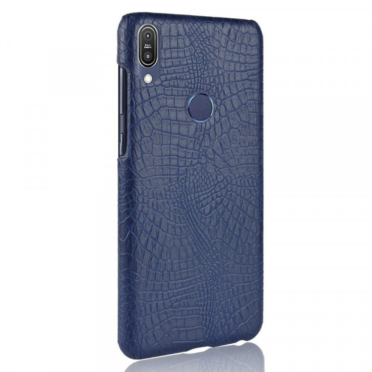 Чехол Crocodile Texture для Asus Zenfone Max Pro (M1) ZB601KL / ZB602KL (темно-синий)