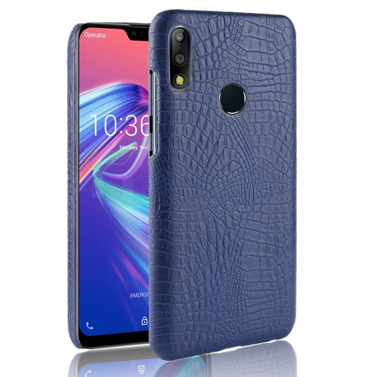 Чехол Crocodile Texture для Asus Zenfone Max Pro (M2) ZB631KL (темно-синий)