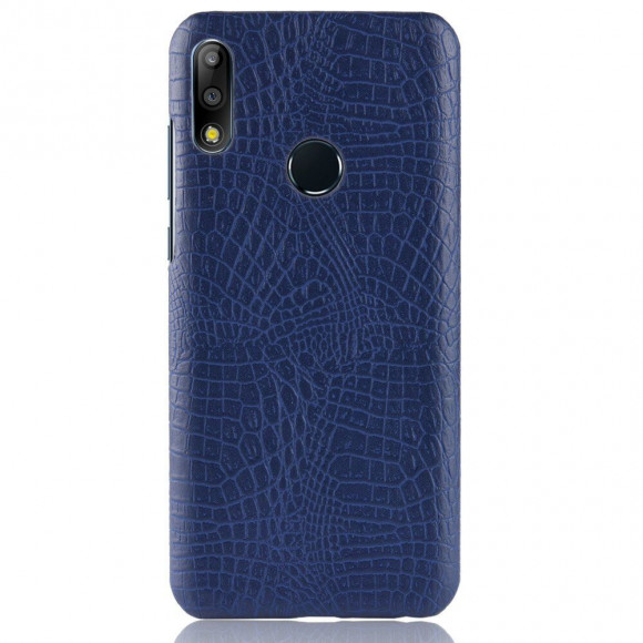 Чехол Crocodile Texture для Asus Zenfone Max Pro (M2) ZB631KL (темно-синий)