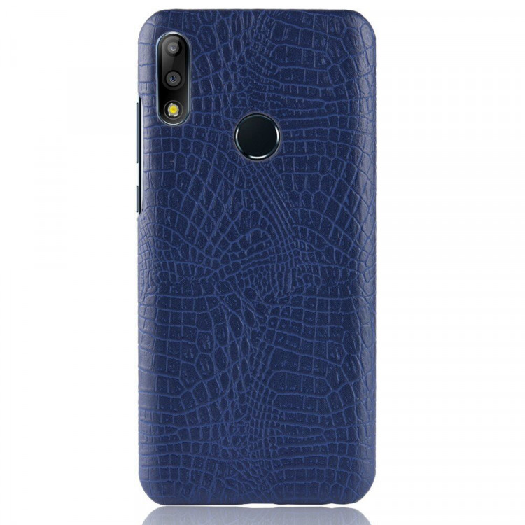 Чехол Crocodile Texture для Asus Zenfone Max Pro (M2) ZB631KL (темно-синий)