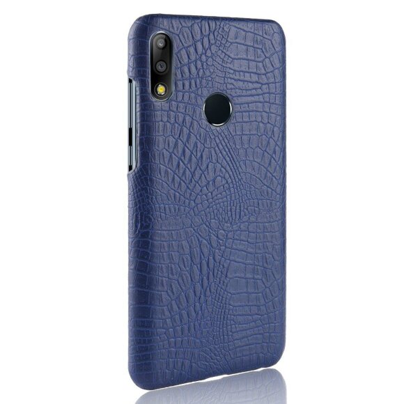 Чехол Crocodile Texture для Asus Zenfone Max Pro (M2) ZB631KL (темно-синий)