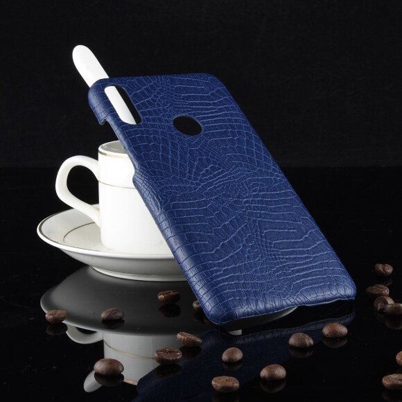 Чехол Crocodile Texture для Asus Zenfone Max Pro (M2) ZB631KL (темно-синий)