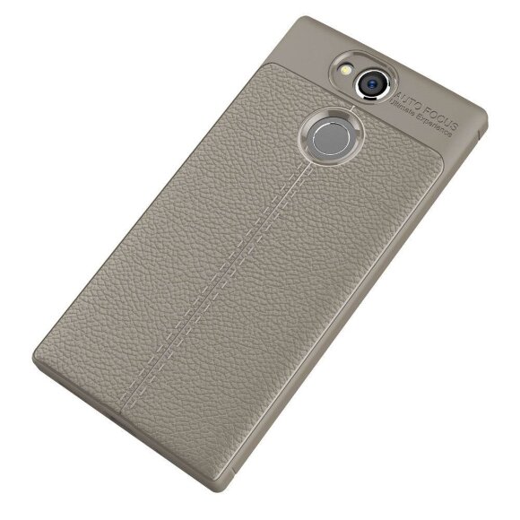Чехол-накладка Litchi Grain для Sony Xperia XA2 (серый)