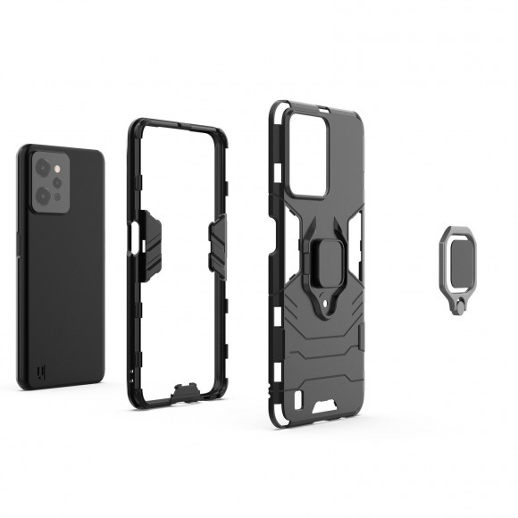 Чехол Armor Ring Holder для Realme C31 (черный) Чехол Armor Ring Holder для Realme C31 (черный)