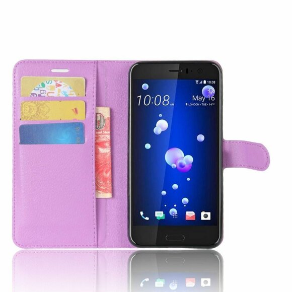 Чехол с визитницей для HTC U11 (фиолетовый) Чехол с визитницей для HTC U11 (фиолетовый)