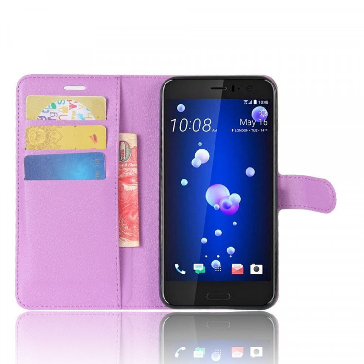 Чехол с визитницей для HTC U11 (фиолетовый)