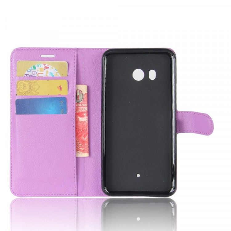 Чехол с визитницей для HTC U11 (фиолетовый)
