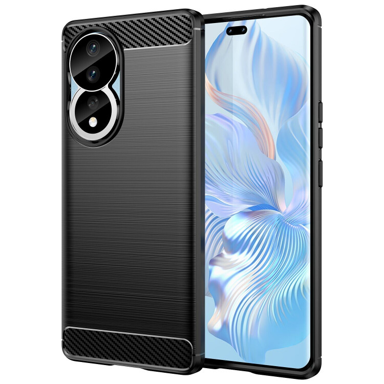 Чехол-накладка Carbon Fibre для Honor 80 (черный)