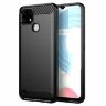 Чехол-накладка Carbon Fibre для Realme C21, Realme C21Y (черный)