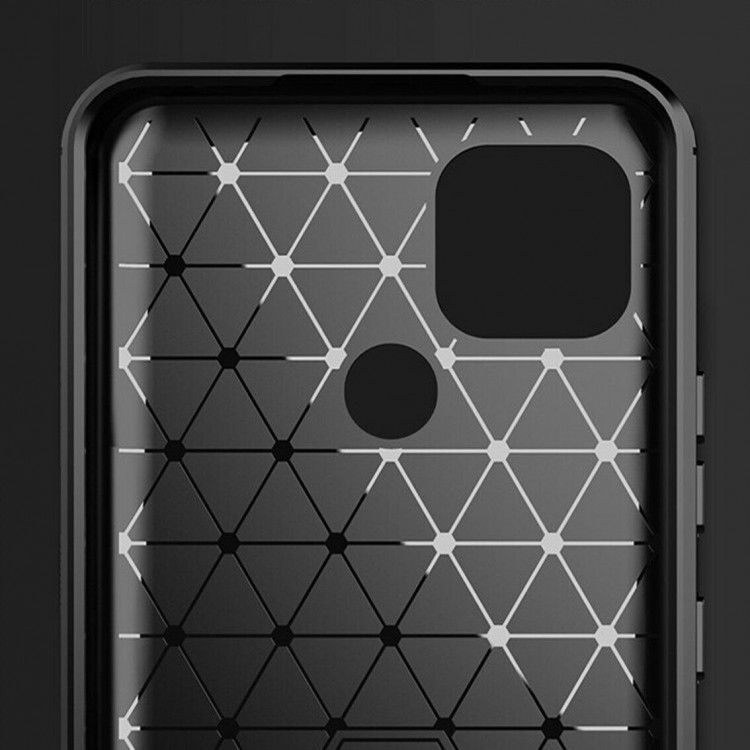 Чехол-накладка Carbon Fibre для Realme C21, Realme C21Y (черный)