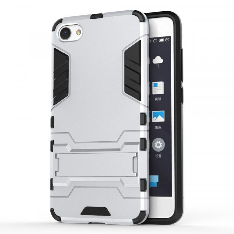 Чехол Duty Armor для Meizu U10 (серебряный)