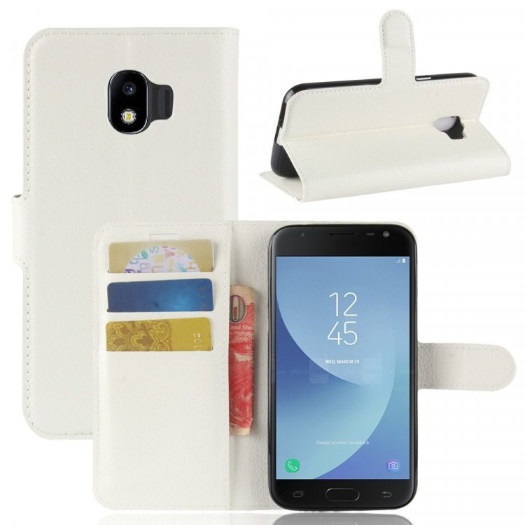 Чехол с визитницей для Samsung Galaxy J2 Pro 2018 (белый)