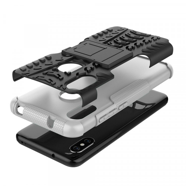 Чехол Hybrid Armor для Xiaomi Mi A2 Lite / Redmi 6 Pro (черный + белый)