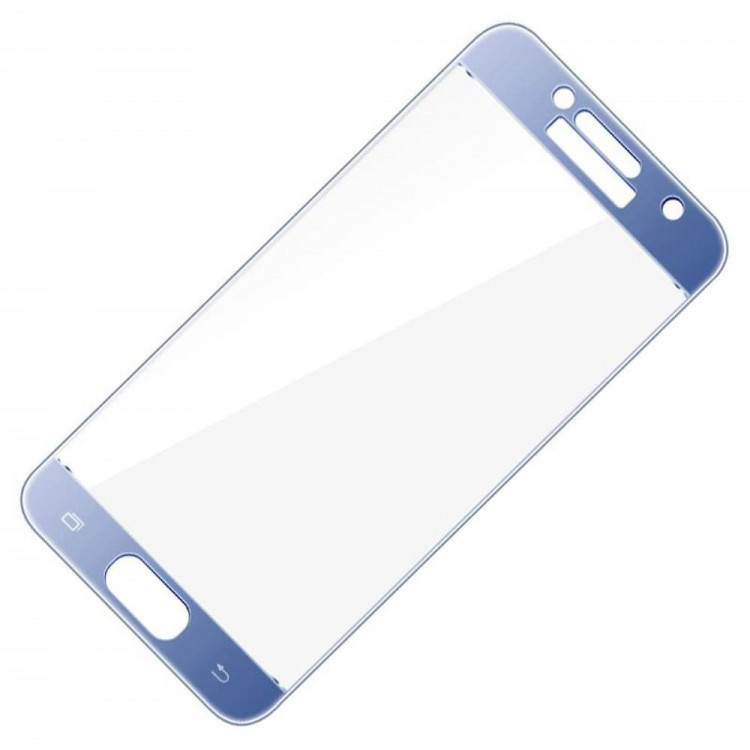 Защитное стекло 3D для Samsung Galaxy A3 (2017) SM-A320F (голубой)
