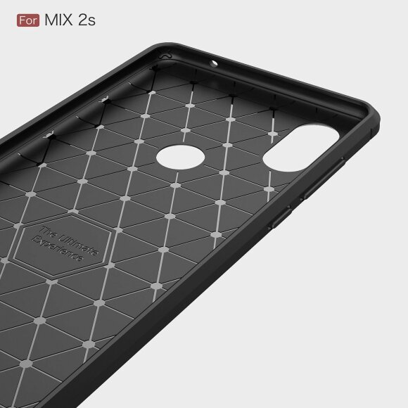Чехол-накладка Carbon Fibre для Xiaomi Mi Mix 2s (черный) Чехол-накладка Carbon Fibre для Xiaomi Mi Mix 2s (черный)