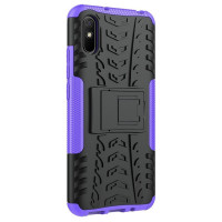 Чехол Hybrid Armor для Xiaomi Redmi 9A (черный + фиолетовый)