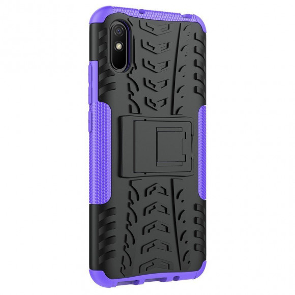 Чехол Hybrid Armor для Xiaomi Redmi 9A (черный + фиолетовый) Чехол Hybrid Armor для Xiaomi Redmi 9A (черный + фиолетовый)