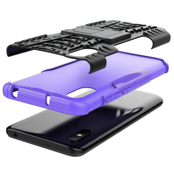 Чехол Hybrid Armor для Xiaomi Redmi 9A (черный + фиолетовый) Чехол Hybrid Armor для Xiaomi Redmi 9A (черный + фиолетовый)
