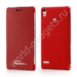 Чехол - Flip для Huawei Ascend P6 (красный)