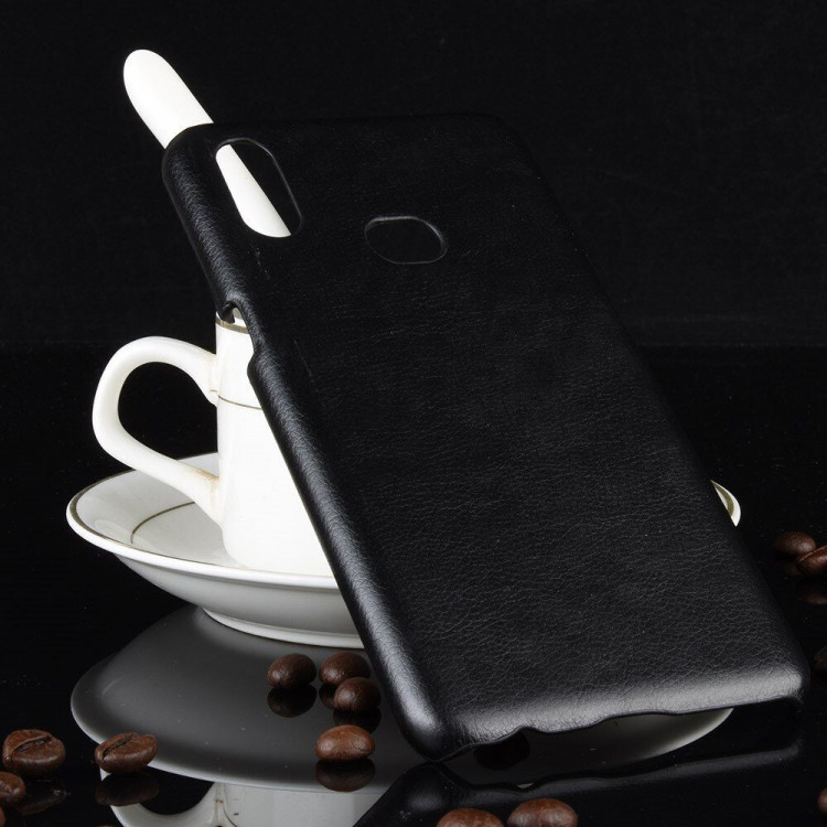 Кожаная накладка-чехол для Samsung Galaxy A10s (черный)