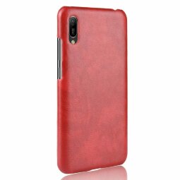 Кожаная накладка-чехол для Huawei Y6 Pro (2019) (красный)
