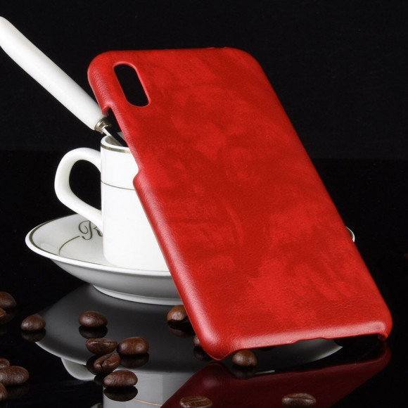 Кожаная накладка-чехол для Huawei Y6 Pro (2019) (красный) Кожаная накладка-чехол для Huawei Y6 Pro (2019) (красный)