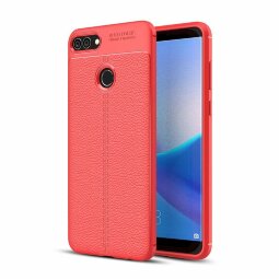 Чехол-накладка Litchi Grain для Huawei Y9 (2018) / Enjoy 8 Plus (красный)