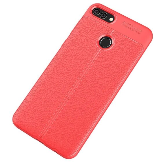 Чехол-накладка Litchi Grain для Huawei Y9 (2018) / Enjoy 8 Plus (красный)