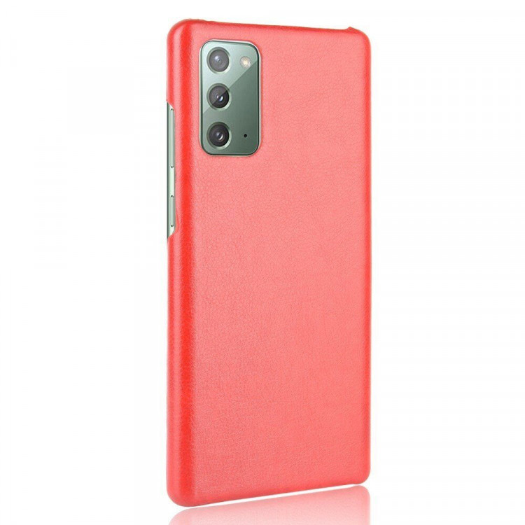 Кожаная накладка-чехол для Samsung Galaxy Note 20 (красный)