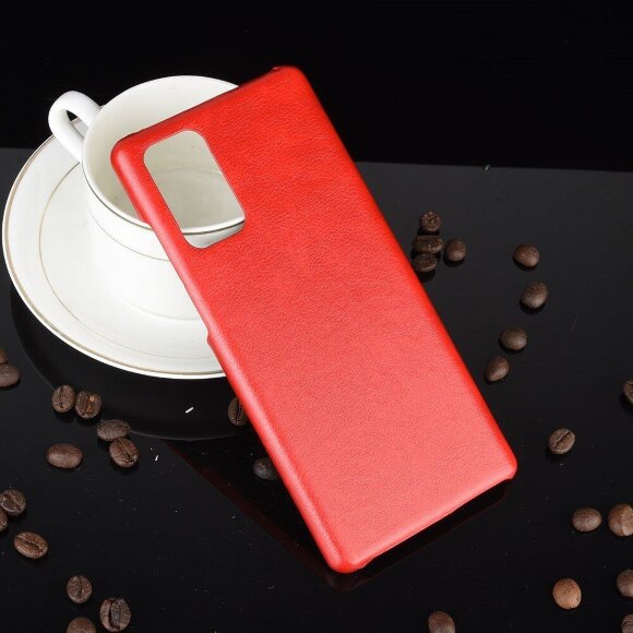 Кожаная накладка-чехол для Samsung Galaxy Note 20 (красный)