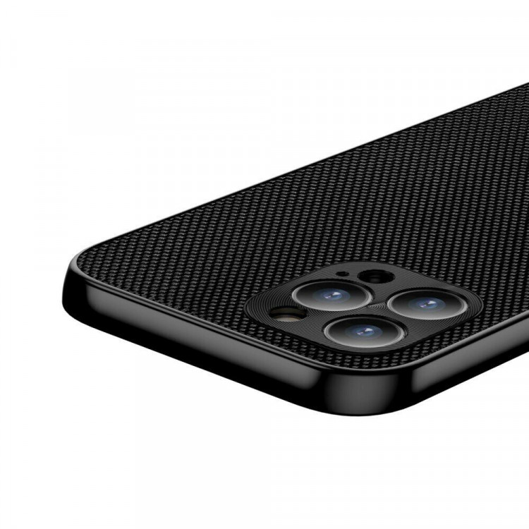 Чехол с текстурой нейлона для iPhone 13 (черный)