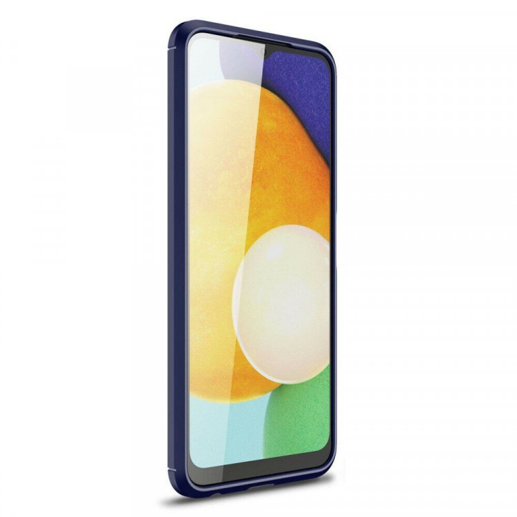 Чехол-накладка Carbon Fibre для Samsung Galaxy A22s 5G (темно-синий)