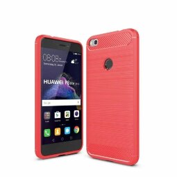 Carbon Fibre накладка чехол для Huawei Honor 8 lite (красный)