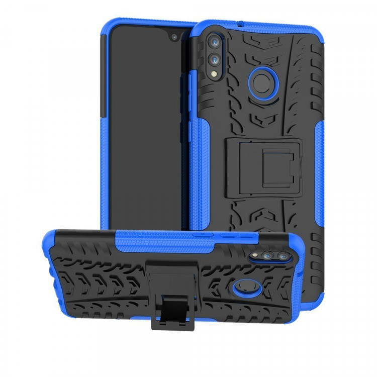 Чехол Hybrid Armor для Huawei Honor 8X Max (черный + голубой)